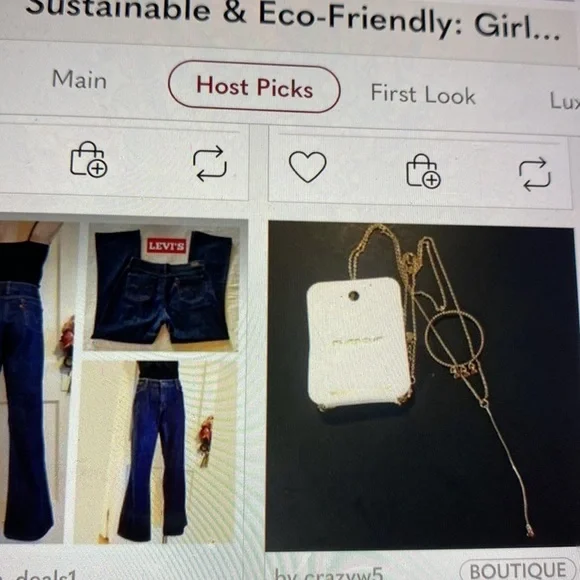 14k GP Levi double 2 necklace circle & Y - Picture 15 of 15